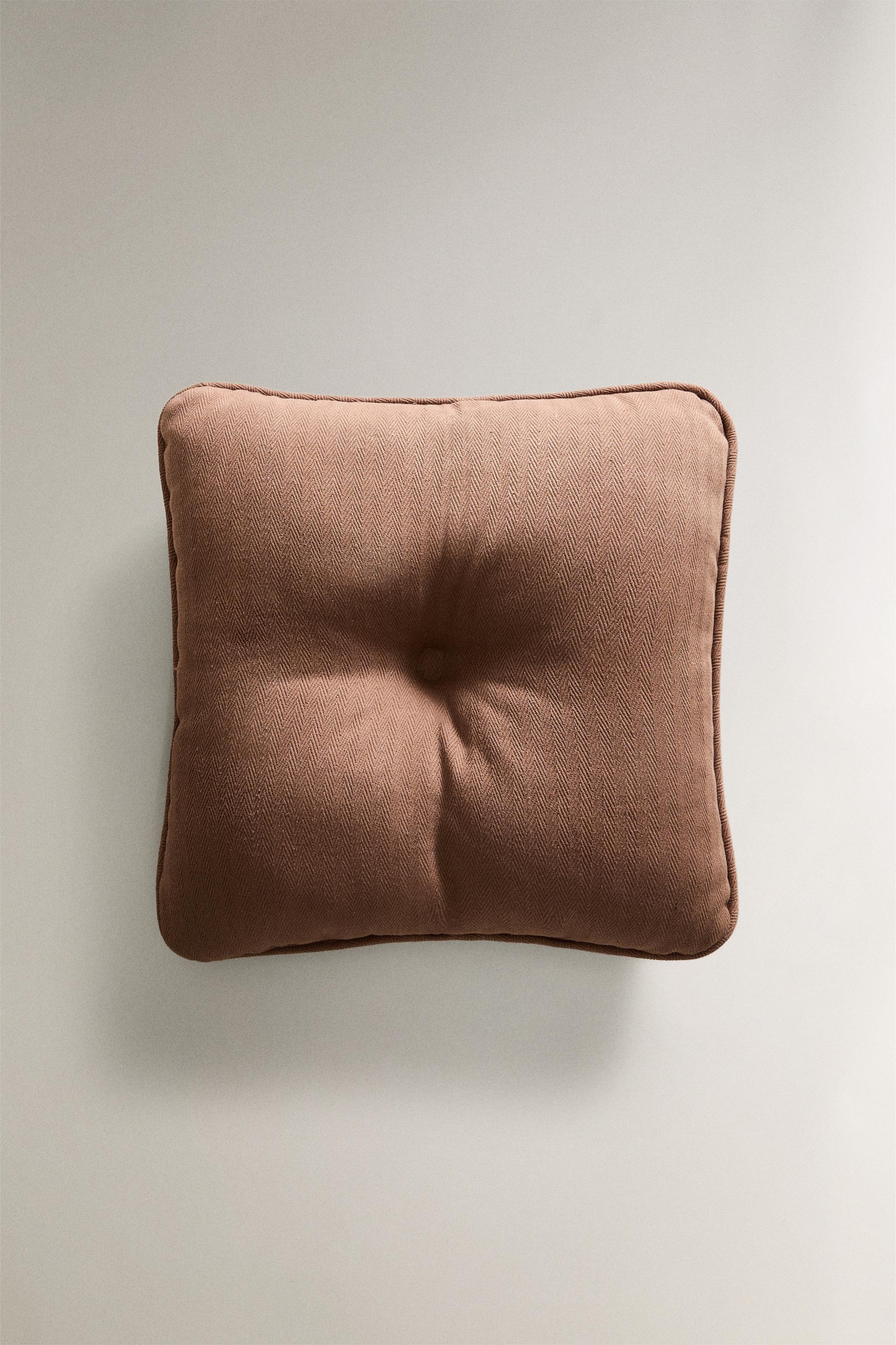 COTTON STRUCTURED SEAT CUSHION